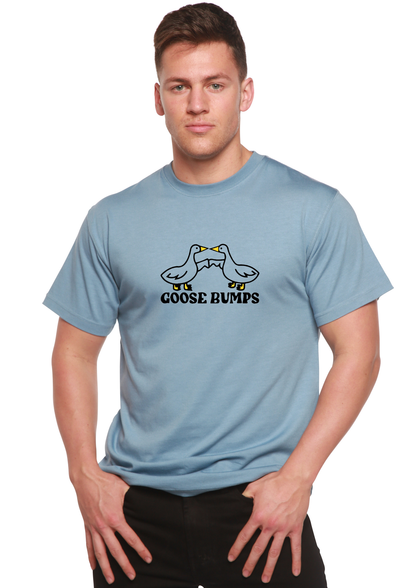 Goose Bumps Men's Bamboo Viscose/Organic Cotton Short Sleeve Graphic T-Shirt