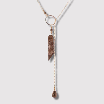 Marcilia 18K Gold Long Lariat
