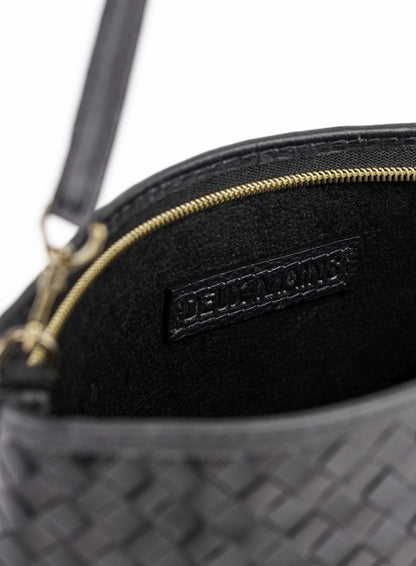 Woven Leather Shoulder Bag