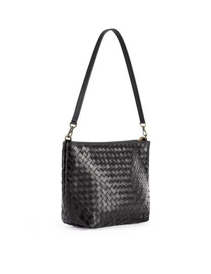 Woven Leather Shoulder Bag