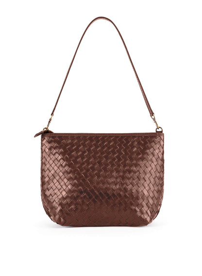 Woven Leather Shoulder Bag