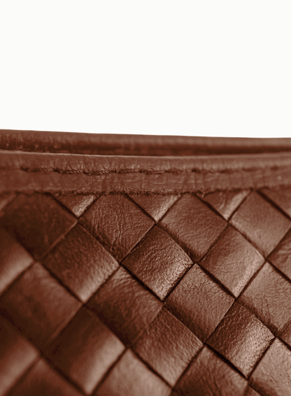 Woven Leather Shoulder Bag